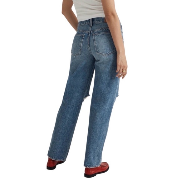 MADEWELL Low Slung Straight Jean in Belrose Wash 27 - Picture 2 of 7
